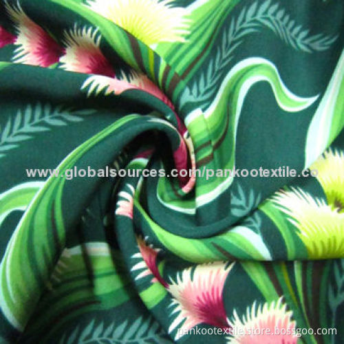 20D+26D ITY Poly CDC Printed Fabric, 57/58" Width, 80gsm, with Soft Texture for Women's Dresses